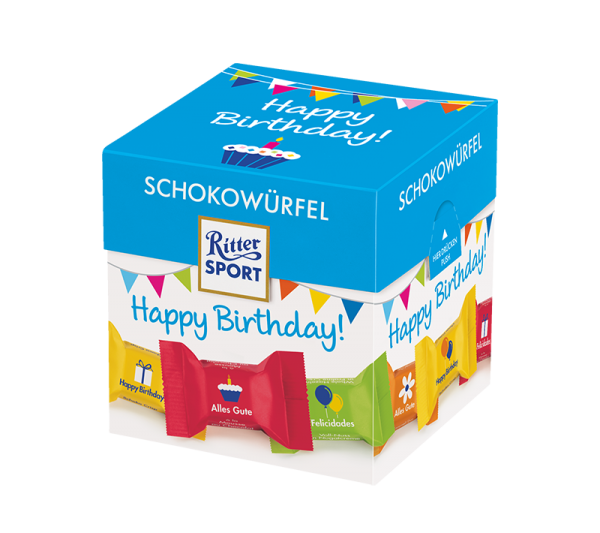 Schokowürfel Happy Birthday