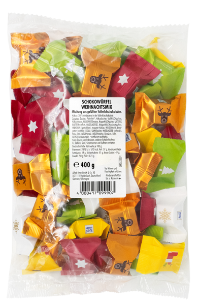 Bruchbeutel Schokowürfel Weihnachten